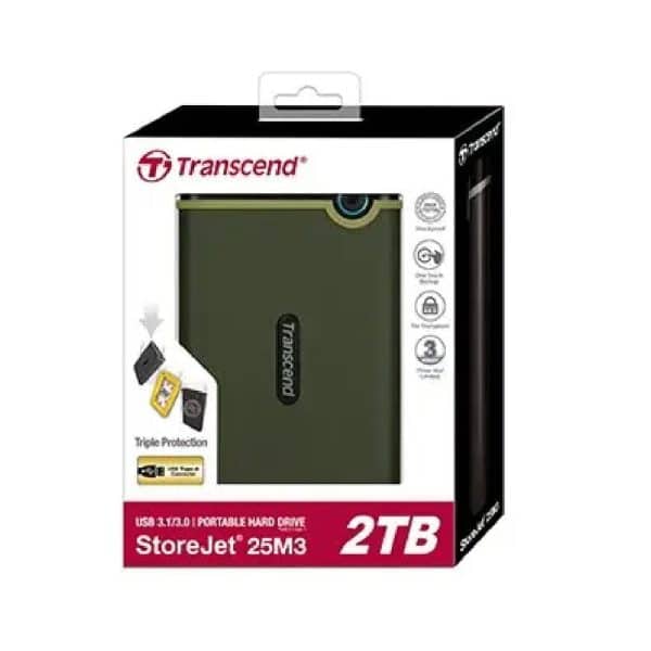 Transcend 2TB USB 3.1 Portable External Hard Drive 25M3 StoreJet - Image 3