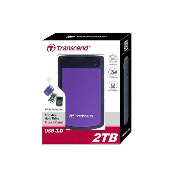 Transcend 2TB USB 3.1 Portable External Hard Drive 25M3 StoreJet